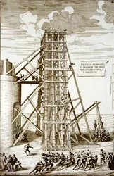 Erecting the Ancient Egyptian Obelisk in St. Peter